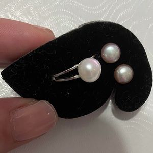 Pearl Ring & Earrings